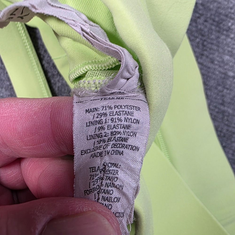 Lorna Jane Neon Lime Green Sports Bra Crop Top Size S Small Activewear Yoga‎ Gym - Picture 5 of 7